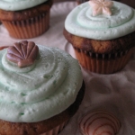 Seashell cupcake toppers