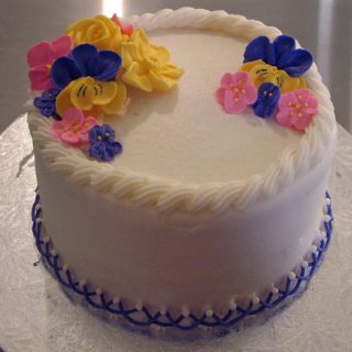 Royal icing flowers cake