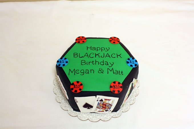 Blackjack Birthday Cake