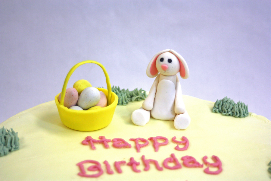Fondant Easter Bunny Cake