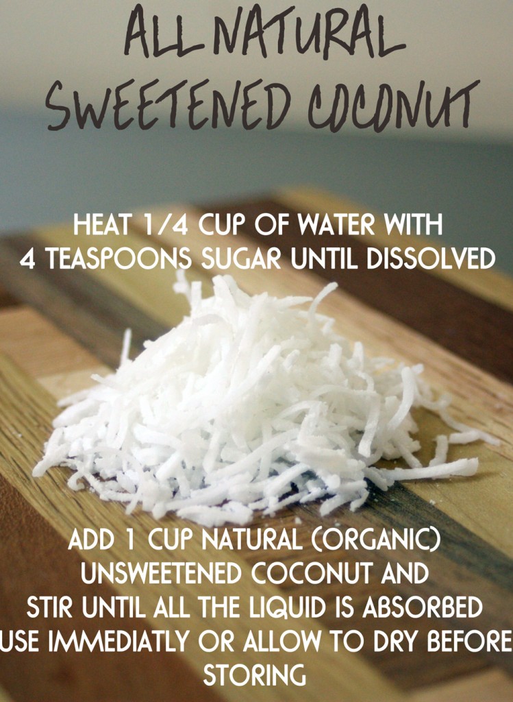 natural sweetened coconut recipe