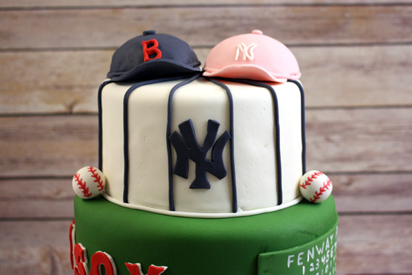 Baseball Themed Bridal Shower Cake - Around the World in 80 Cakes