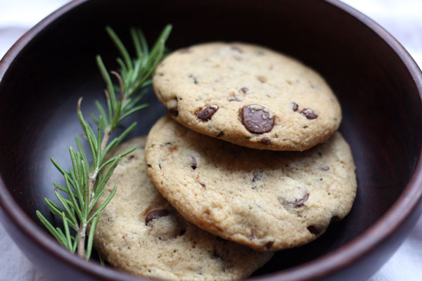 Rosemary Coconut Chocolate Chip cookies