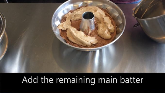 Add the remaining main batter