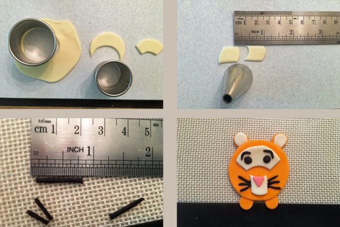how to make a tiger cupcake topper